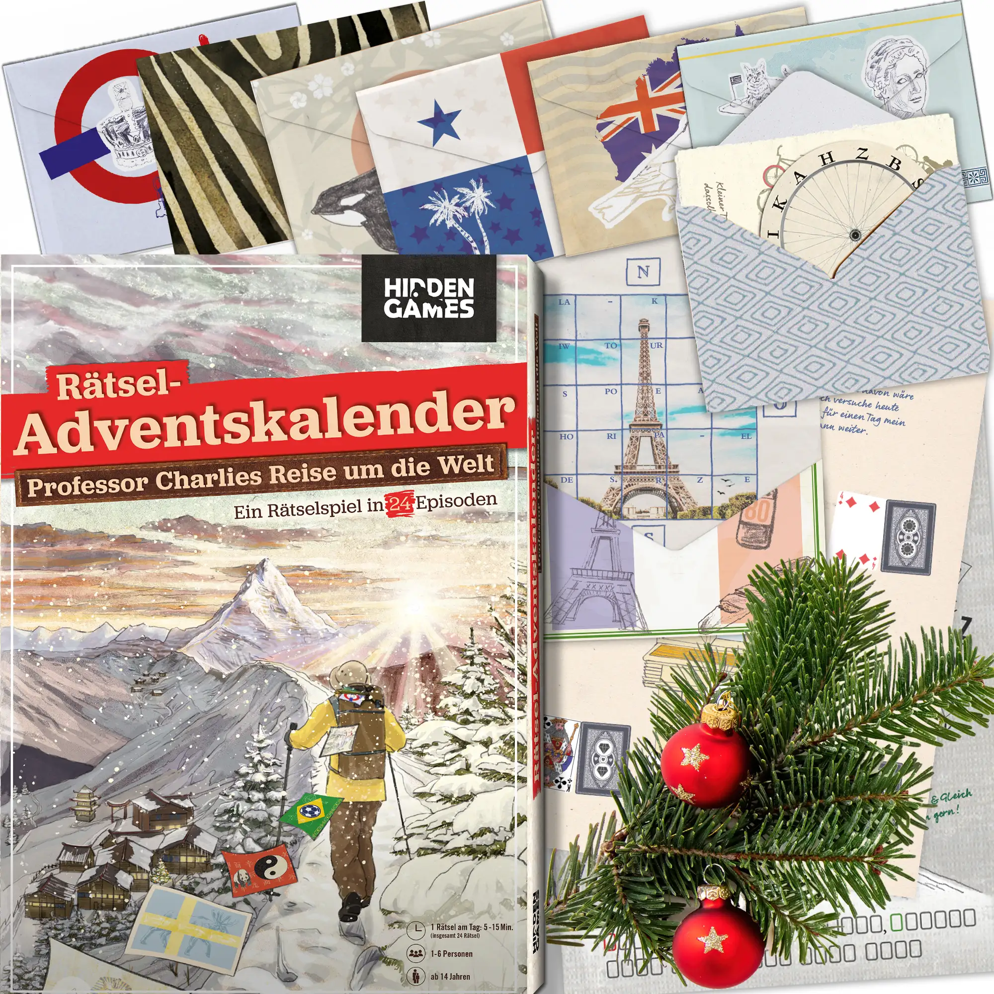 Rätsel-Adventskalender: Charlies Reise um die Welt