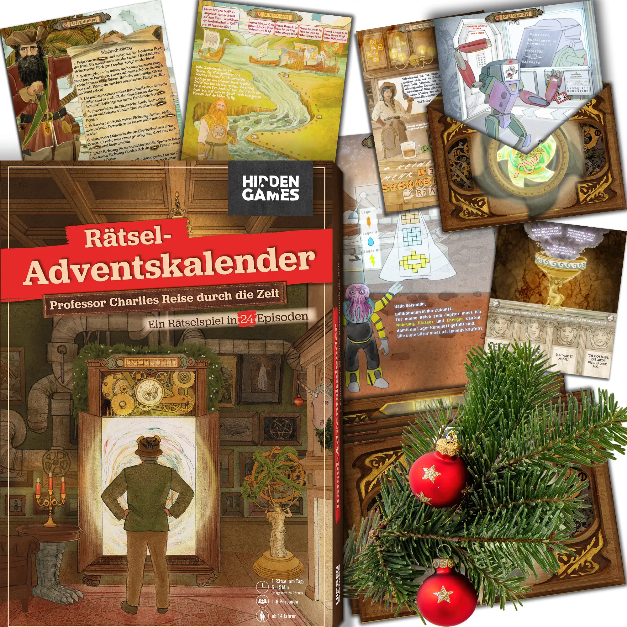 Rätsel-Adventskalender: Charlies Reise durch die Zeit